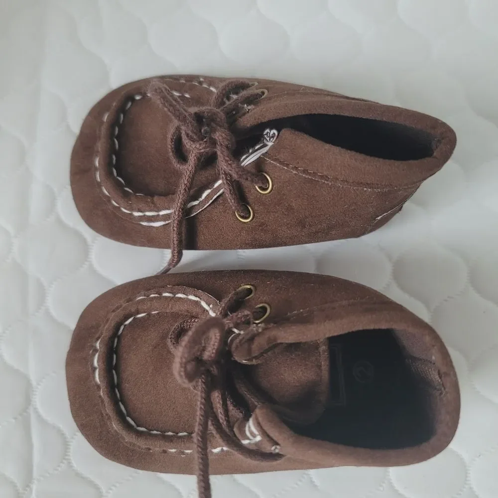 Romirus High Top Crib Baby Shoes Brown Size 2